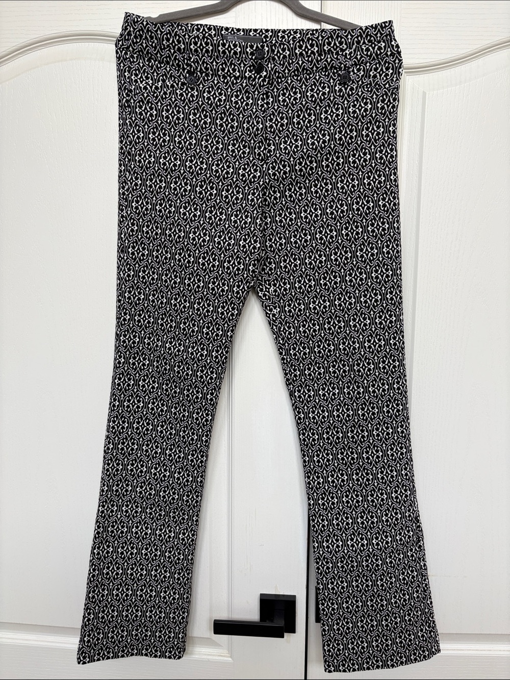 89th & Madison Black and White Patterned Kids' Leggings